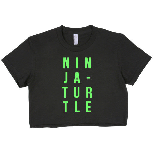 Short Sleeve Neon Ninja-Turtle Crop Top -  - S - srce threads
