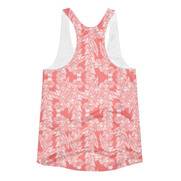 Women's Trop Vine Off Pink Summer Racerback Tank Top -  -  - srce threads - 2