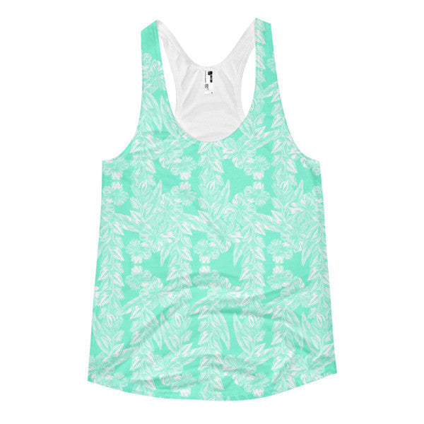 Women's Trop Vine Off Green Summer Racerback Tank Top -  - XS - srce threads - 1
