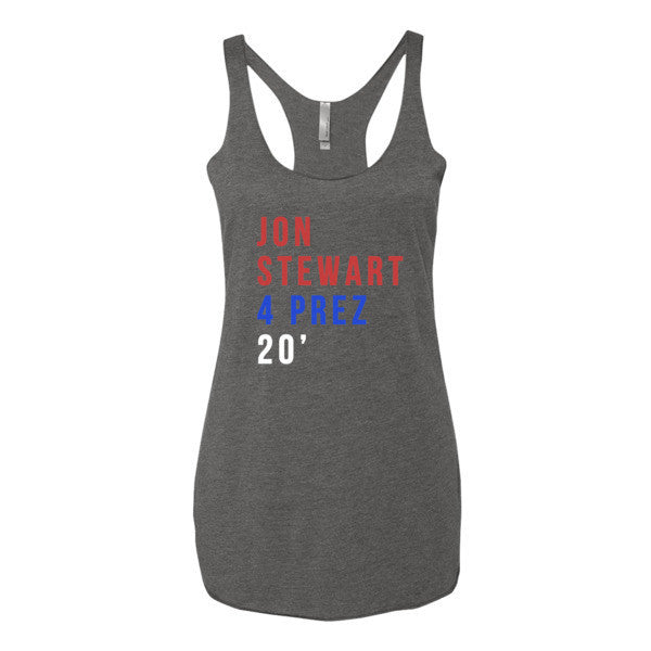 Women's Jon Stwear 4 Prez Summer Racerback Tank Top -  - Premium Heather / XS - srce threads - 3