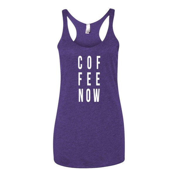 Women's Coffee Now Morning Person Summer Racerback Tank Top -  - Purple Rush / XS - srce threads - 5