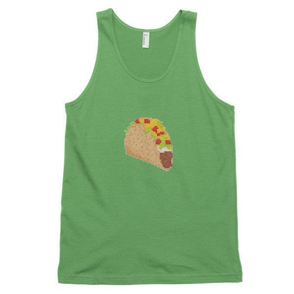 Classic 8 Bit Taco Tank Top (Unisex) -  - Grass / XS - srce threads - 1