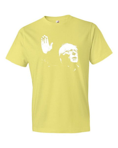 Short Sleeve Bernie Sketch Portrait T-Shirt - Vintage Throwback Style Rally Design -  - Spring Yellow / S - srce threads - 11