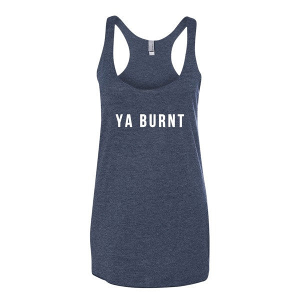 Women's Ya Burnt Graphic Tank Top -  - Vintage Navy / XS - srce threads - 4