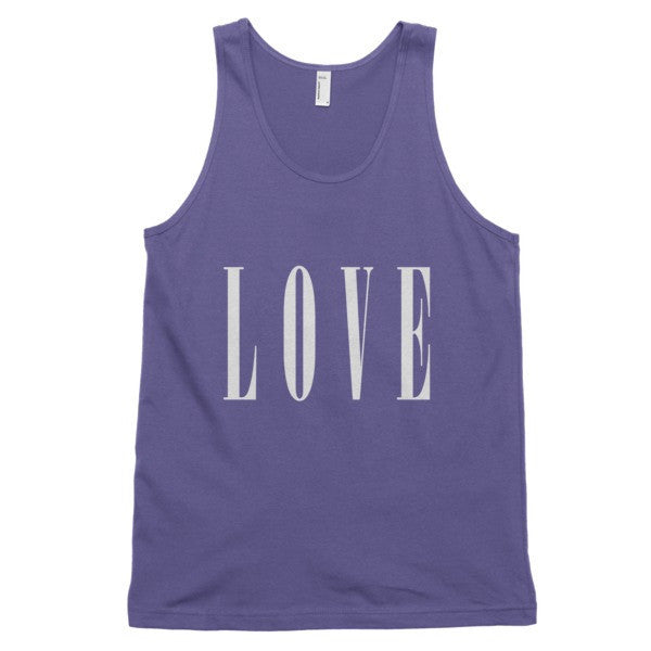 Classic LOVE White Tank Top (Unisex) -  - Purple / XS - srce threads - 5