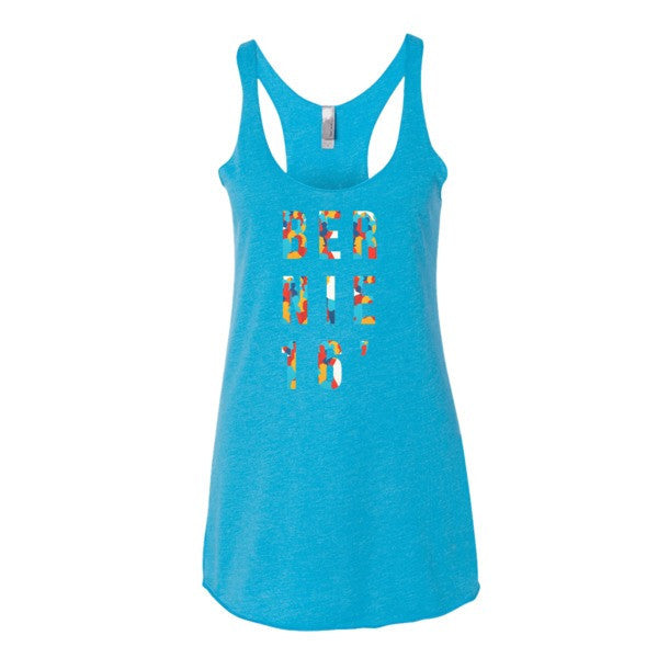 Women's Bernie Presidential Summer Rally Tank - Vintage Throwback Style Rally Design -  - Vintage Turquoise / XS - srce threads - 10