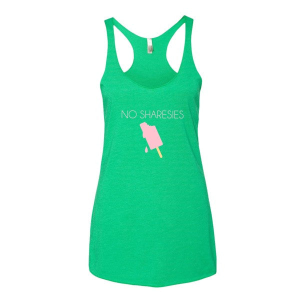Women's "No Sharesies" Summer Drip Vintage Ice Cream Racerback Tank Top -  - Envy / XS - srce threads - 8