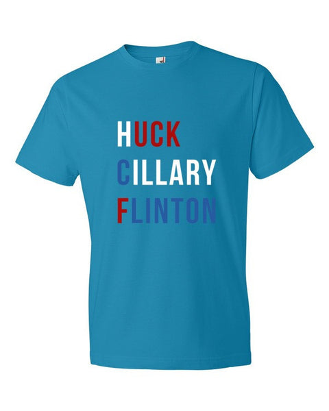"Huck Cillary Flinton" Say What You Mean Short Sleeve T-Shirt -  - Caribbean Blue / S - srce threads - 14