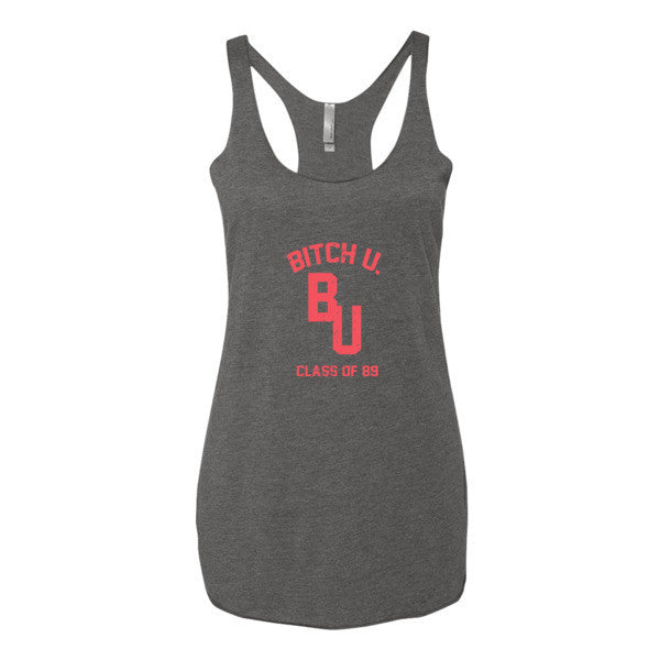 Women's Classic "Bitch U. Class of 89'" Vintage Racerback Summer Tank Top -  - Premium Heather / XS - srce threads - 3