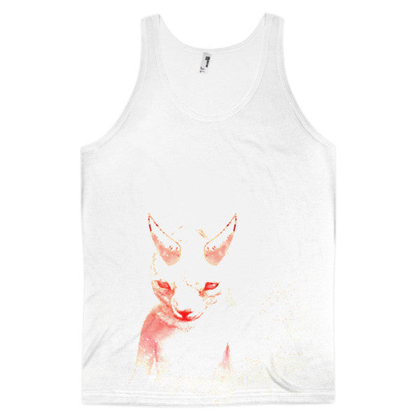 Classic "In The White of Night" Neon Pop Red Tank Top (Unisex) -  - XS - srce threads