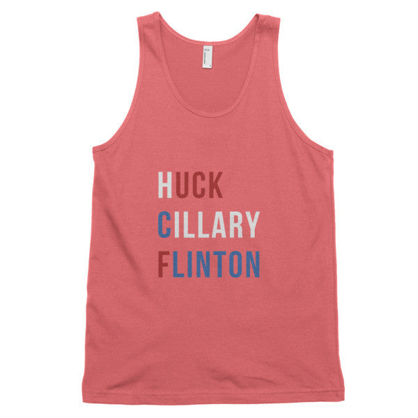 "Huck Cillary Flinton" Say What You Mean Classic Tank Top (Unisex) -  - Coral / XS - srce threads - 12