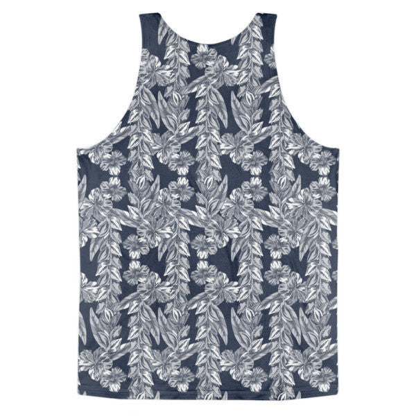Trop Vine Off Blue Summer Tank Top (Unisex) -  -  - srce threads - 2