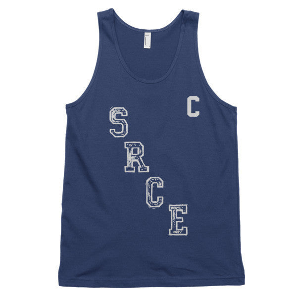 Classic SRCE Vintage Diagonal Hockey Throwback Tank Top Shirt (Unisex) -  - Navy / XS - srce threads - 3