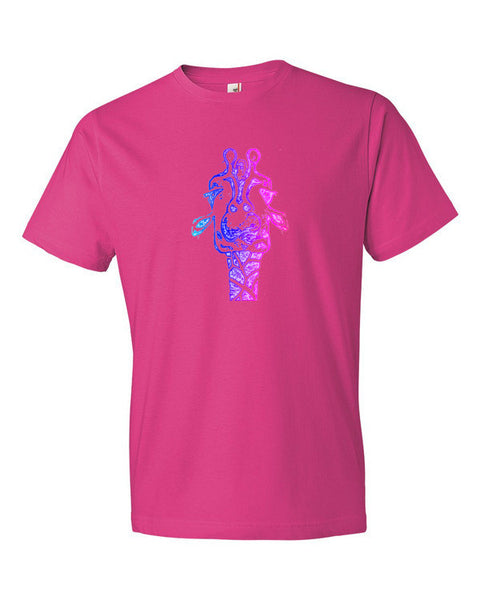 Short Sleeve Trippy Giraffe T-Shirt -  - Hot Pink / S - srce threads - 10