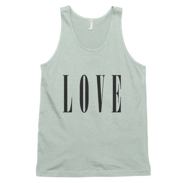 Classic LOVE Tank Top (Unisex) -  - Ash Grey Sea Foam / XS - srce threads - 8