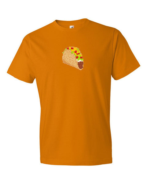 Digital Retro 8 Bit Taco Shirt -  - Mandarin Orange / S - srce threads - 14