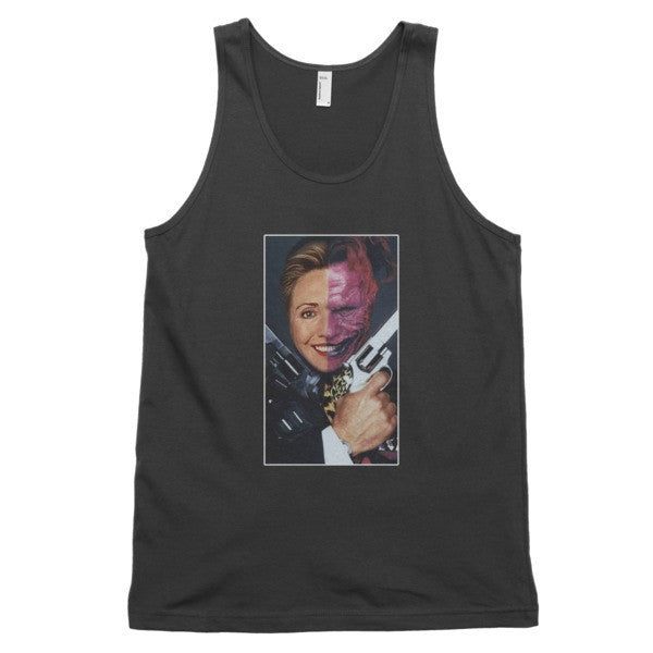 "2 Face Hillary" Classic Tank Top (Unisex) -  - Black / XS - srce threads - 3