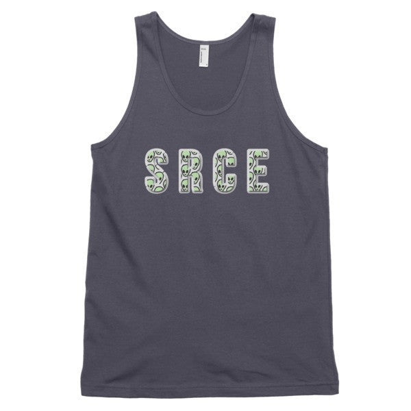 Classic SRCE Alien Green Over Design Tank Top (Unisex) -  - Asphalt / XS - srce threads - 3