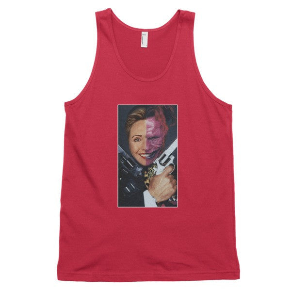 "2 Face Hillary" Classic Tank Top (Unisex) -  - Red / XS - srce threads - 13