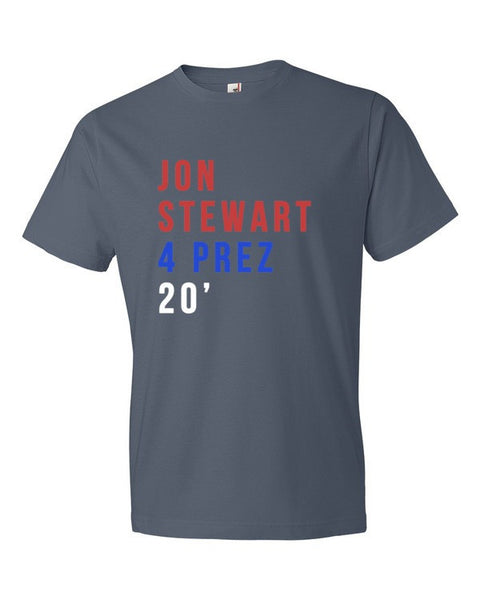 Short Sleeve Jon Stewart 4 Prez 20' T-shirt (Unisex) -  - Lake / S - srce threads - 6