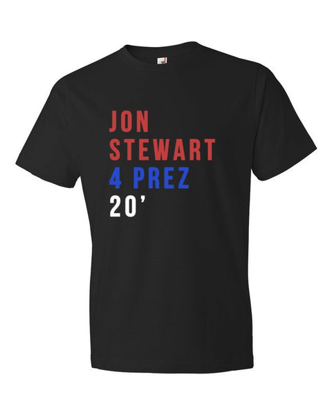 Short Sleeve Jon Stewart 4 Prez 20' T-shirt (Unisex) -  - Black / S - srce threads - 3