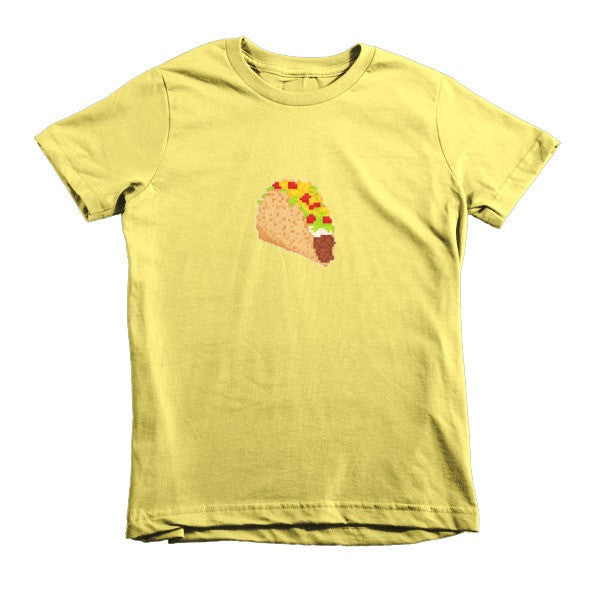 Kid's Classic 8 Bit Taco T-Shirt (Unisex) -  - Lemon / 2yrs - srce threads - 12