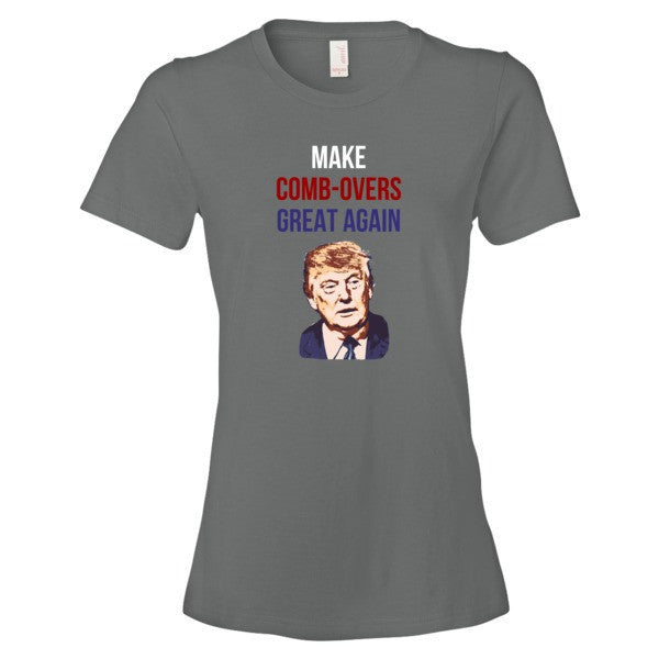 Women's "Make Comb-overs Great Again" Short Sleeve T-Shirt -  - Storm Grey / S - srce threads - 5