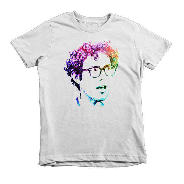 Kids Vintage Bernie Rainbow Portrait Short Sleeve Rally T-Shirt - Vintage Throwback Style Rally Design -  - White / 2yrs - srce threads - 1