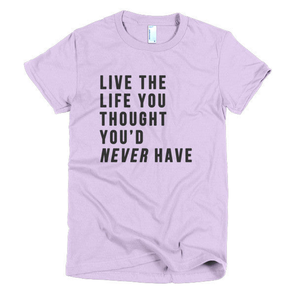 Short Sleeve Live the Life Women's T-Shirt -  - Lavender / S - srce threads - 7