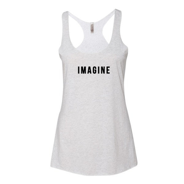 Women's Imagine Graphic Tank Top -  - Heather White / XS - srce threads - 8