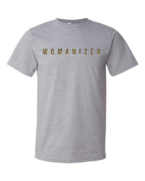 Short Sleeve Womanizer Leopard Print T-Shirt -  - Heather Grey / S - srce threads - 5