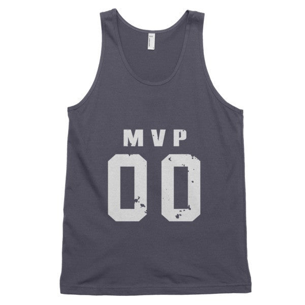 Classic MVP Double Zero White Tank Top (Unisex) -  - Asphalt / XS - srce threads - 2