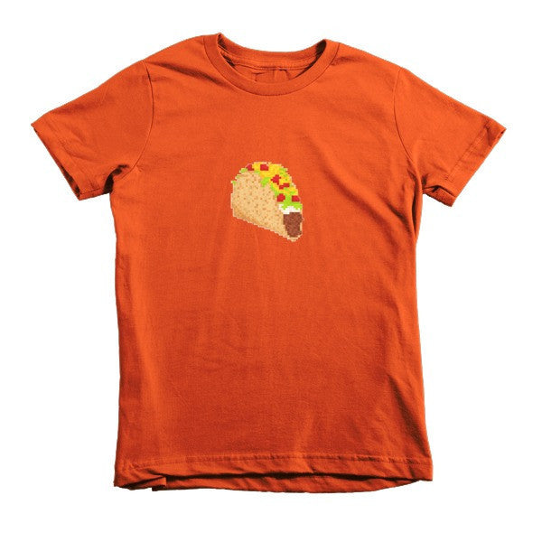 Kid's Classic 8 Bit Taco T-Shirt (Unisex) -  - Orange / 2yrs - srce threads - 14