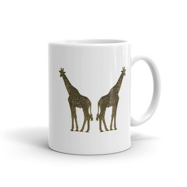 Giraffe Double Mug -  - 11oz - srce threads - 1