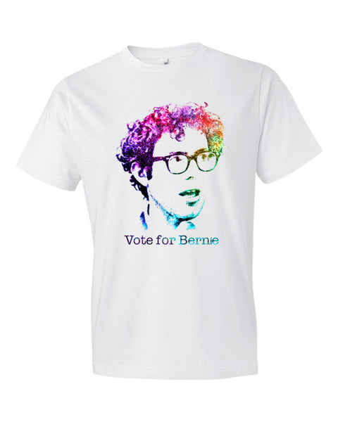 Short Sleeve Vintage Vote for Bernie Rainbow Portrait Rally Classic Short Sleeve (Unisex) - Vintage Throwback Style Rally Design -  - White / S - srce threads - 1