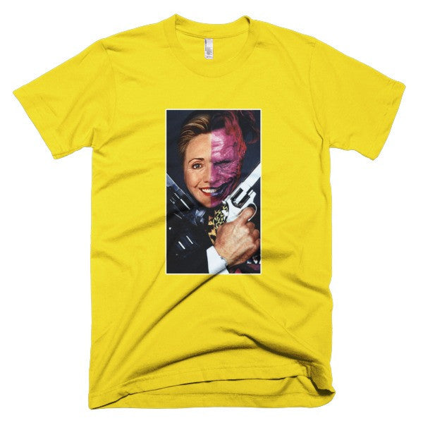 "2 Face Hillary" Short Sleeve T-Shirt (Unisex) -  - Sunshine / XS - srce threads - 9