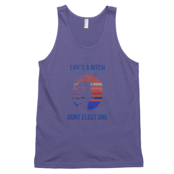 "Life's a Bitch" Hillary Classic Tank Top (Unisex) -  - Purple / XS - srce threads - 3