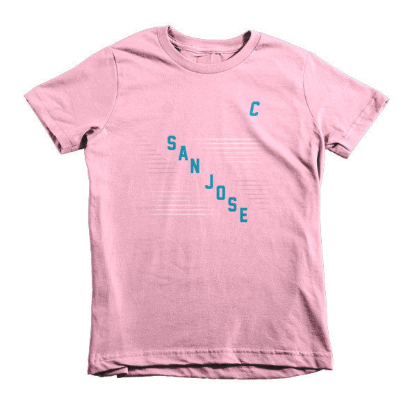 Kid's Classic "San Jose" Retro Diagonal Captain Double Zero Short Sleeve T-Shirt (Unisex) -  - Pink / 2yrs - srce threads - 16