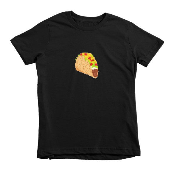 Kid's Classic 8 Bit Taco T-Shirt (Unisex) -  - Black / 2yrs - srce threads - 2