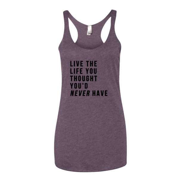 Women's Live the Life Tank Top -  - Vintage Purple / XS - srce threads - 4