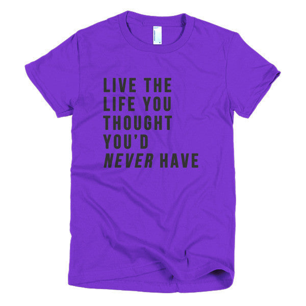 Short Sleeve Live the Life Women's T-Shirt -  - Purple / S - srce threads - 3