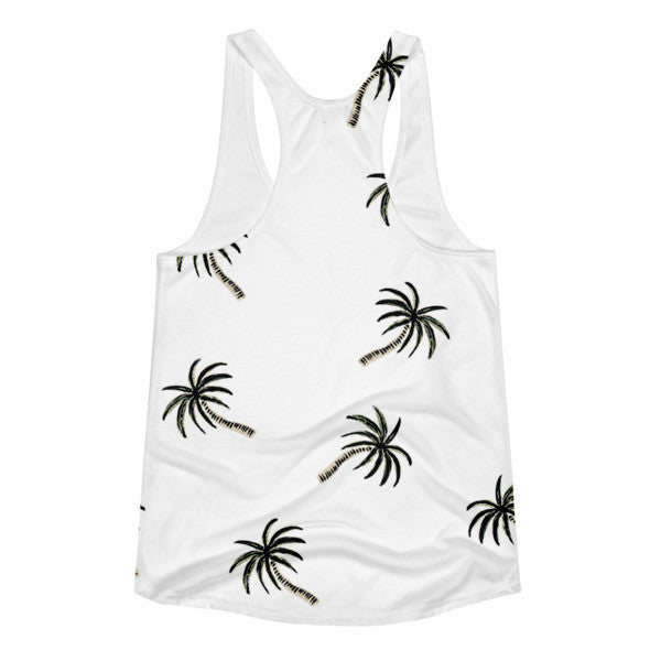 Women's SRCE Big Palm Pattern Summer Racerback Tank -  -  - srce threads - 2