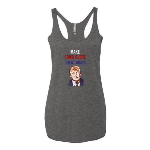 Women's Make Comb-overs Great Again Racerback Summer Tank Top -  - Premium Heather / XS - srce threads - 3