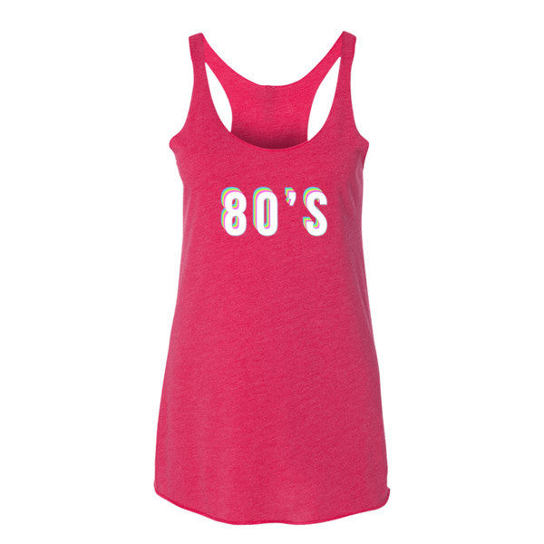 Women's Vibrant Retro 80'S Tank Top -  - Vintage Shocking Pink / XS - srce threads - 12