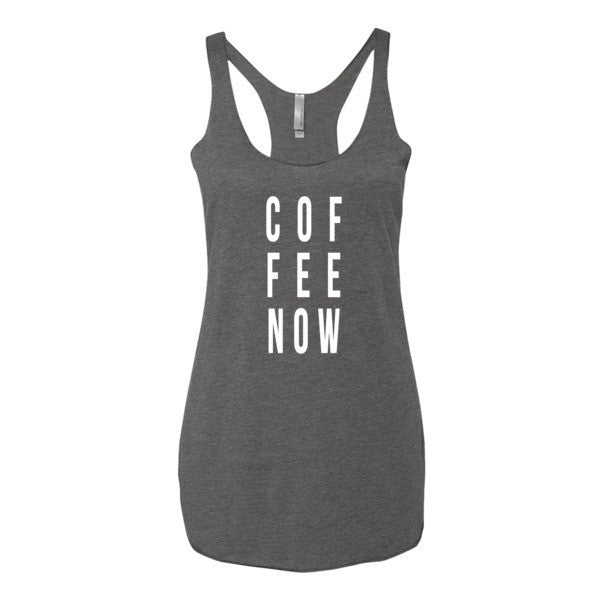 Women's Coffee Now Morning Person Summer Racerback Tank Top -  - Premium Heather / XS - srce threads - 3