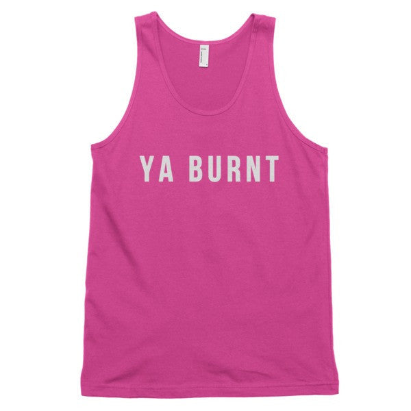 Classic Ya Burnt Graphic Tank Top (Unisex) -  - Fuchsia / XS - srce threads - 14