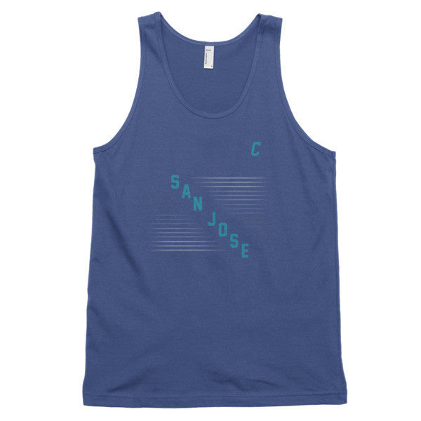 Classic "San Jose" Retro Diagonal Captain Double Zero Summer Tank Top (Unisex) -  - Lapis / XS - srce threads - 7