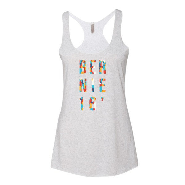 Women's Bernie Presidential Summer Rally Tank - Vintage Throwback Style Rally Design -  - Heather White / XS - srce threads - 9