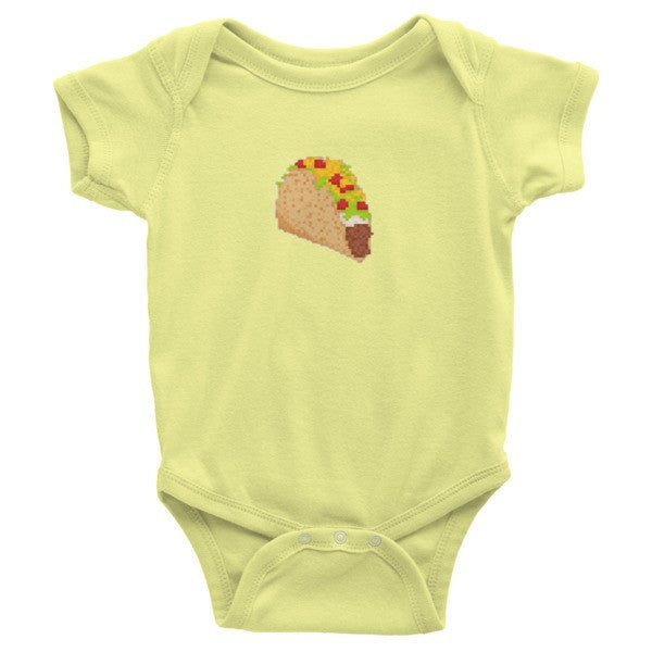Retro Taco Baby Onesie -  - Lemon / 3-6m - srce threads - 10