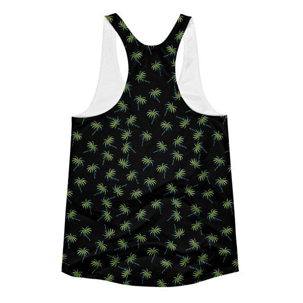 Women's SRCE Trip Palm Neon Pattern Racerback Tank -  -  - srce threads - 2